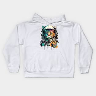 Cat space traveller Kids Hoodie